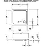 Square acrylic shower tray Telica