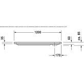 Rectangular acrylic shower tray Telica