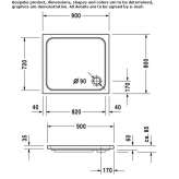 Rectangular acrylic shower tray Telica