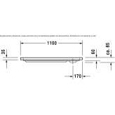 Rectangular acrylic shower tray Telica