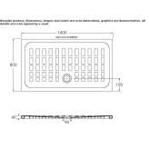 Rectangular ceramic shower tray Sossano