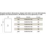 Akron© rectangular anti-slip shower tray Cobh