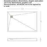 Built-in rectangular Lece stone shower tray Pietreni