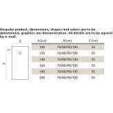 Akron© rectangular anti-slip shower tray Maida