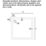 Square acrylic shower tray Rousset