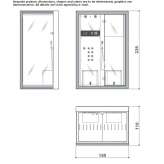 Multifunctional shower cabin with hydromassage Restrepo