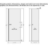 Rectangular glass shower cabin with hinged doors Braojos