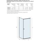 Corner crystal shower cabin with hinged doors Bramsche