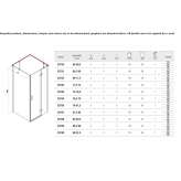 Rectangular shower cabin with hinged doors Chavanoz