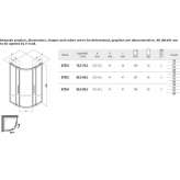 Corner semi-circular shower cabin with sliding doors Chavanoz