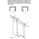 Rectangular shower cabin made of tempered glass with hinged doors Chavanoz