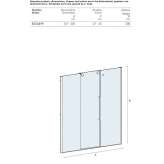 Niche rectangular crystal shower cabin with sliding doors Zmiyevka