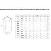 Corner rectangular shower cabin with hinged doors Chavanoz