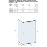 Corner crystal shower cabin with sliding doors Bramsche