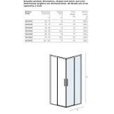 Corner crystal shower cabin with sliding doors Delice