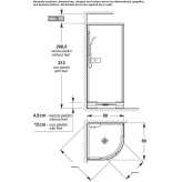 Corner semi-circular shower cabin with sliding doors Lapanow