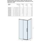 Corner crystal shower cabin with sliding doors Animas