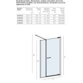 Niche crystal shower cabin with hinged doors Kolc