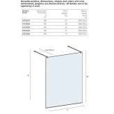 Rectangular crystal walk-in shower Kolc