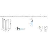 Corner shower cabin made of tempered glass with revolving door Louvigny