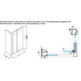 Corner shower cabin made of tempered glass with sliding doors Louvigny