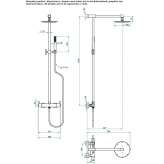 Thermostatic shower panel with hand shower Apolda