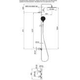 Thermostatic shower panel with diverter and hand shower Ararat