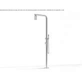 Stainless steel outdoor shower with hand shower Lipova