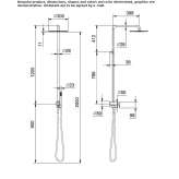 Wall-mounted shower panel with diverter Khanino