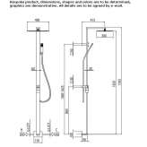 Wall-mounted shower panel with shower head Apango