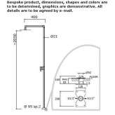 Stainless steel floor standing shower panel with shower head Clerieux