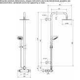 Thermostatic shower panel with hand shower Aguilas