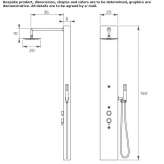 Shower panel with hydromassage Bressoux