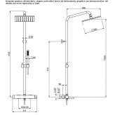 Wall-mounted shower panel with a shower hand Moimacco