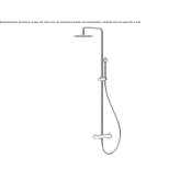Stainless steel wall-mounted thermostatic shower panel with hand shower Avella