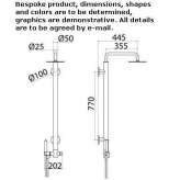 Wall-mounted stainless steel shower panel with hand shower Jagual