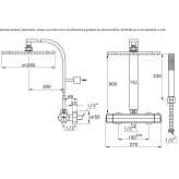 Shower panel with hand shower Ralingen