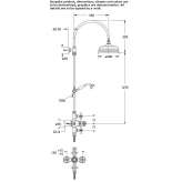 Thermostatic shower panel with hand shower Bear