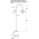 Wall-mounted shower panel with shower head Bear