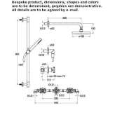 Wall-mounted shower panel with shower head Narvik