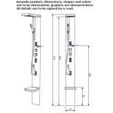 Corner steel shower panel with shower head Szarow