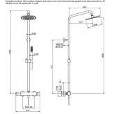 Shower panel with wall thermostat and hand shower Buynichy