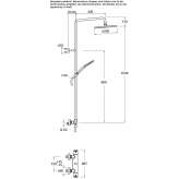 Thermostatic shower panel with shower head Ardud