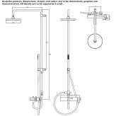 Shower panel in chrome-plated brass Elshout