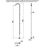 Stainless steel floor standing shower panel with shower head Krokees