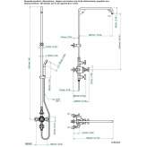 Thermostatic, 2-function shower with a shower column Narince