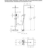 Shower panel with wall thermostat and hand shower Matzen