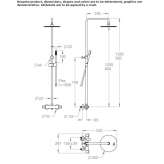 Shower panel with wall thermostat and hand shower Matzen