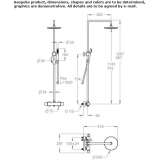 Shower panel with wall thermostat and hand shower Matzen