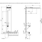 Shower panel with wall thermostat and shower head Maaninka
